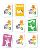 Coco Bear Move Your Body - Movement Card Kit for Toddler Learning and Play - 18 cards - English