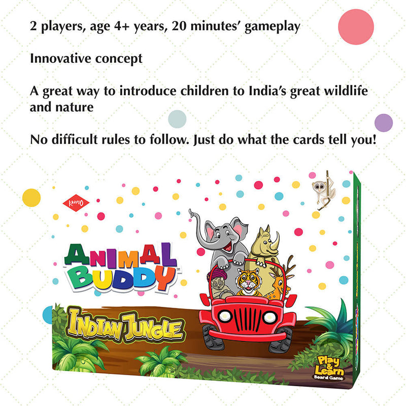 Animal Buddy - Indian Jungle Discovery - Play & Learn Board Game for Kids 4+ & Family