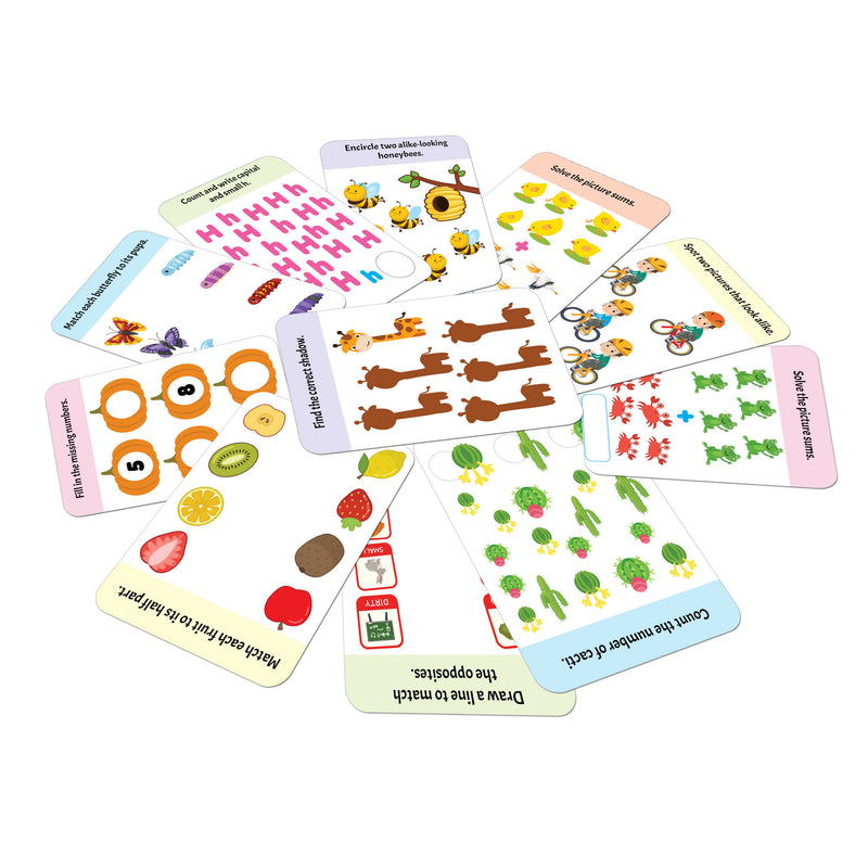 Flash Cards Activity - 30 Double Sided Wipe Clean Flash Cards for Kids (With Free Pen) : Early Learning Children Book By Dreamland Publications 9789388416047