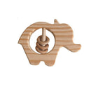 Wooden Animal Shape Baby Rattle (Hippo/Elephant/Turtle/Fish)