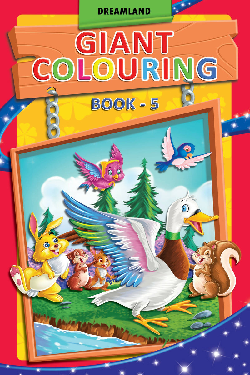 Giant Colouring Book - 5 : Drawing, Painting & Colouring Children Book By Dreamland Publications 9789350891285