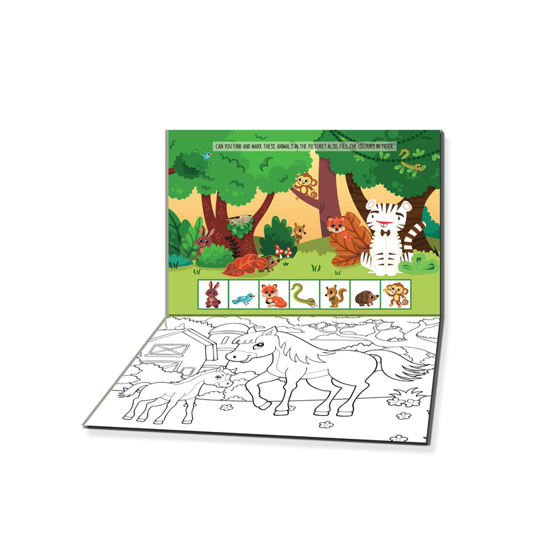 Fun with Animals Activity & Colouring : Interactive & Activity Children Book by Dreamland Publications 9789394767881