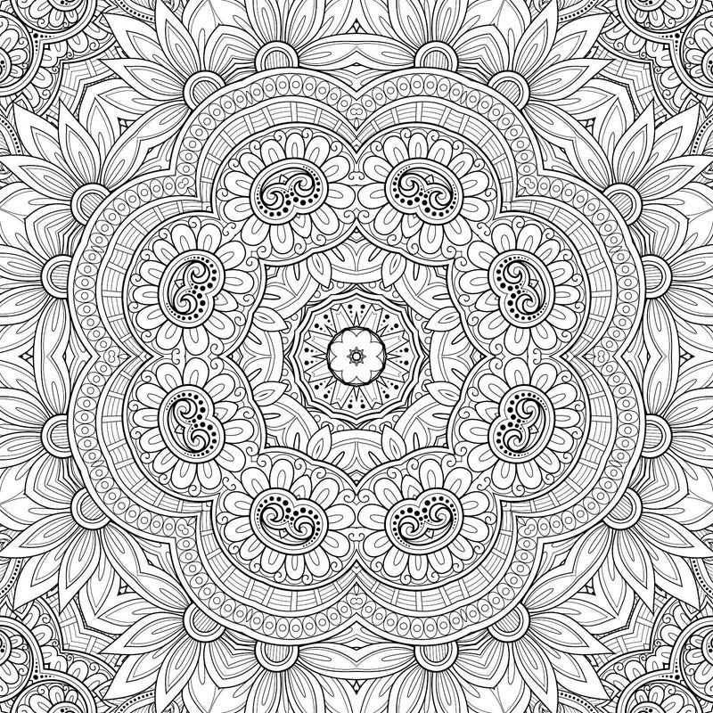 Refreshing Mandala - Colouring Book for Adults Book 4 : Colouring Books for Peace and Relaxation Children Book By Dreamland Publications 9789350899182