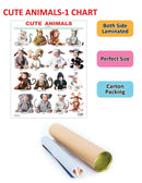 Cute Animals - 1 : Reference Educational Wall Chart By Dreamland Publications 9788184511154