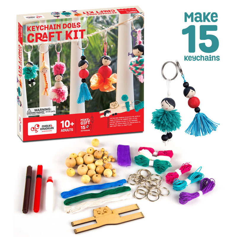 Chalk and Chuckles Art and Craft Keychain Dolls