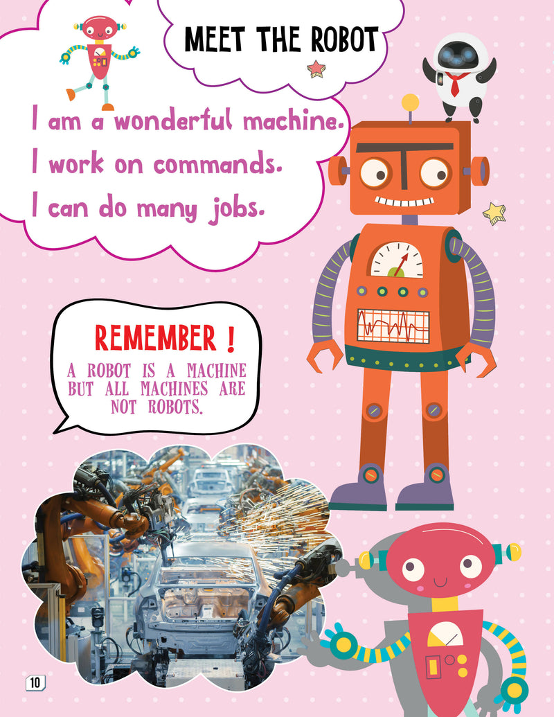 Introduction to Robotics with Activities : Early Learning Children Book By Dreamland Publications 9789388416610