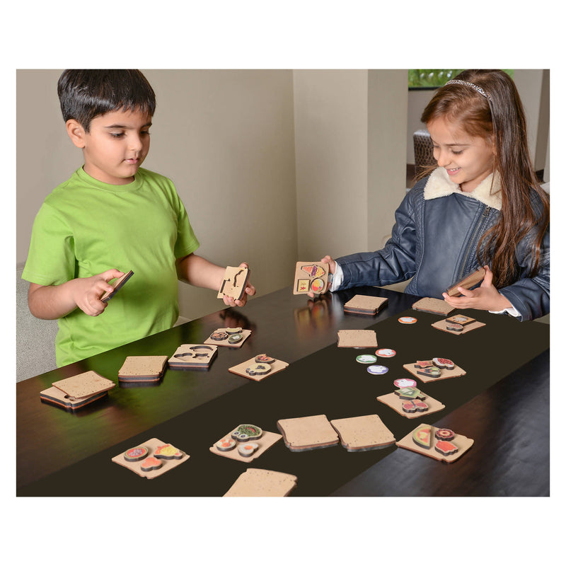Chalk and Chuckles Sandwich Mix Up- Speedy Tactile Shape Recognition Game