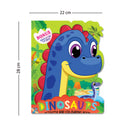 Dinosaur Activity and Colouring Book - Die Cut Animal Shaped Book : Interactive & Activity Children Book by Dreamland Publications 9789394767454