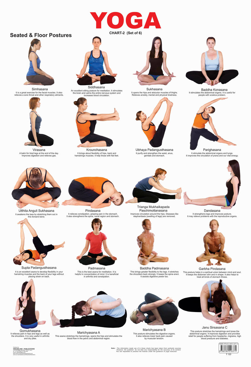 Yoga Chart - 2 : Reference Educational Wall Chart By Dreamland Publications 9788184516371