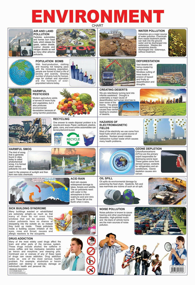Environment : Reference Educational Wall Chart By Dreamland Publications 9781730134708