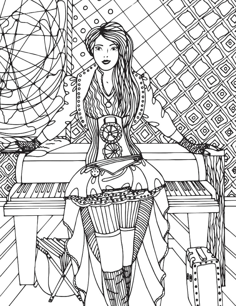 Victorian Fashion- Colouring Book for Adults : Colouring Books for Peace and Relaxation Children Book By Dreamland Publications 9789387177079