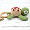 Crochet turtle Rattle Cum Soft Toys - Green