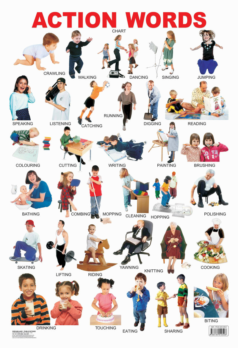 Action Words : Reference Children Book By Dreamland Publications