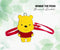 WINNIE THE POOH - THE BROOCH RAKHI WITH KIDS SAFTEY PIN (Personalization Available)