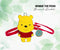 WINNIE THE POOH - THE BROOCH RAKHI WITH KIDS SAFTEY PIN (Personalization Available)