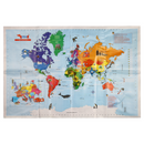 World Map with Reusable Stickers Activity Kit