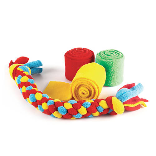 Chalk and Chuckles Art and Craft Gift- Dog Collar and Fleece Tug Toy