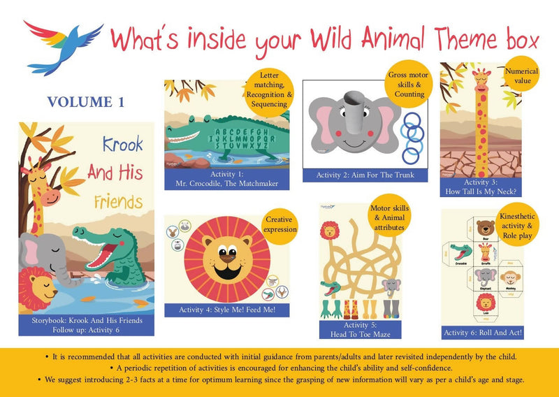 ANIMALS BIG BOX | Ages 2 - 3.5 | 6 activities + 1 Story book